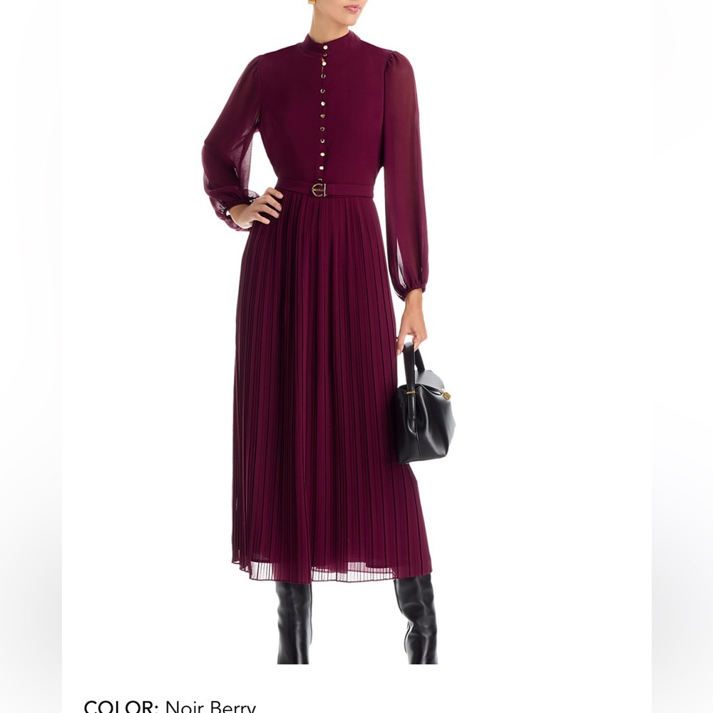 Elie Tahari Noir Berry Long Sleeve Dress
New